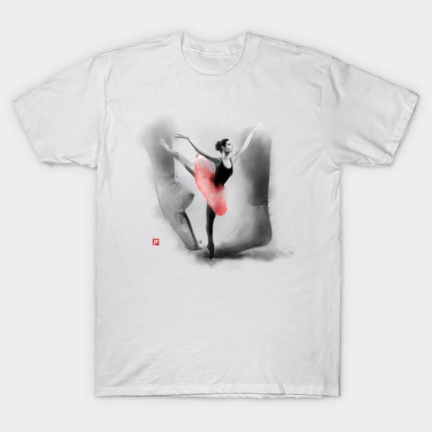 Ballet Dancer T-Shirt by ILYOart